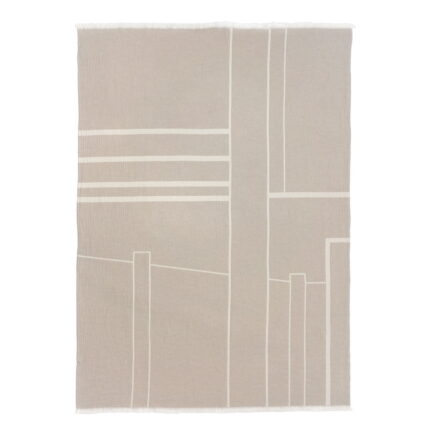 Kristina Dam Decke Beige 130 x 180 cm