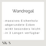 Wandregal massive Eiche