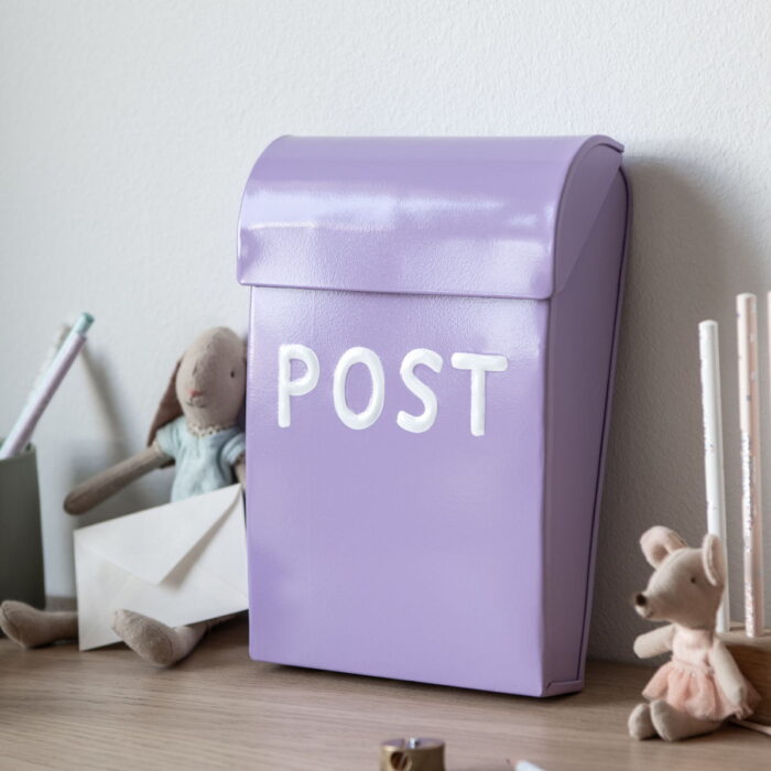 Kinderbriefkasten Spielhaus Violett Lila Metall