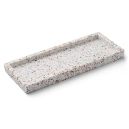 Humdakin Terrazzo Tablett 10x25cm Weiß
