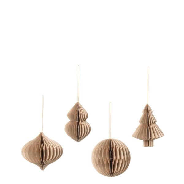 Broste Copenhagen Baumschmuck Papier Anhänger Weihnachten Beige 70090501