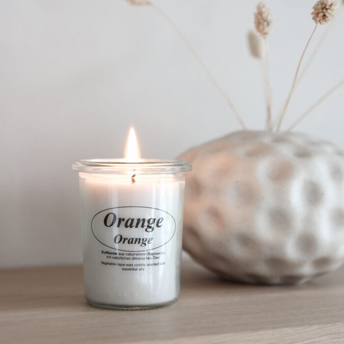 Duftkerze Rapswachs Orange
