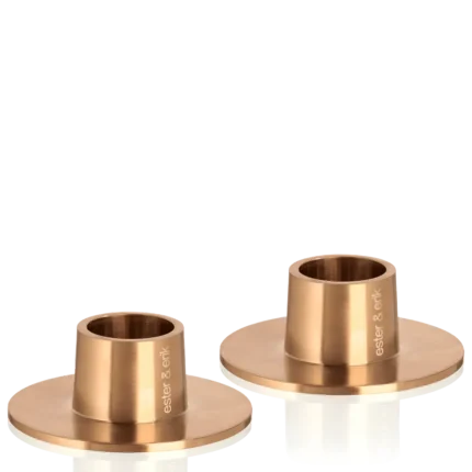 Ester Erik Kerzenhalter Peitschenkerzen rosegold matt medium