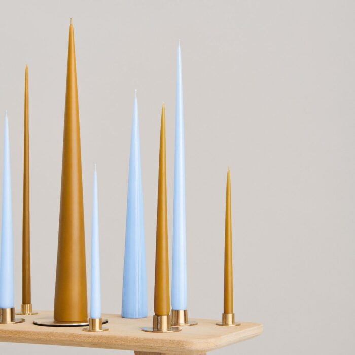 Kerzenteller gold matt medium