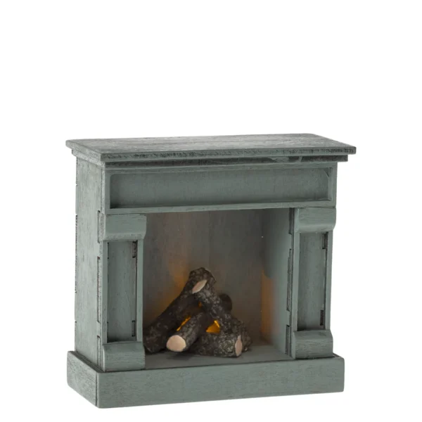 Maileg Kamin Maus blau 11-4007-00