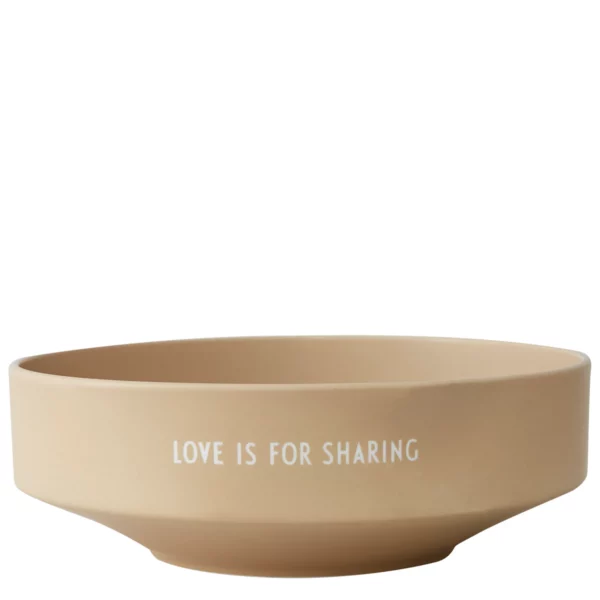 Design Letters Favourite Bowl Schale Love is for sharing large beige