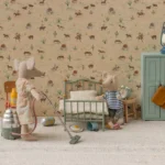 Maileg Kinderzimmer Maus mit Bett mint 11-5139-00