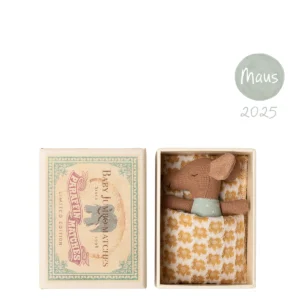 Maileg Babymaus schläfrig wach blau