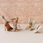 Maileg Hasenfamilie mit Baby hellblau