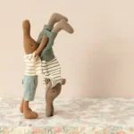 Maileg Kleidung Größe 1 Hase Kaninchen Gestreifte Bluse Shorts 16-4120-01