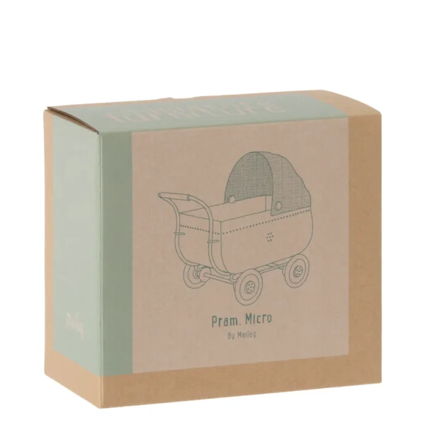 Maileg Kinderwagen Mikro Blau Vintage 11-2103-01 Verpackung