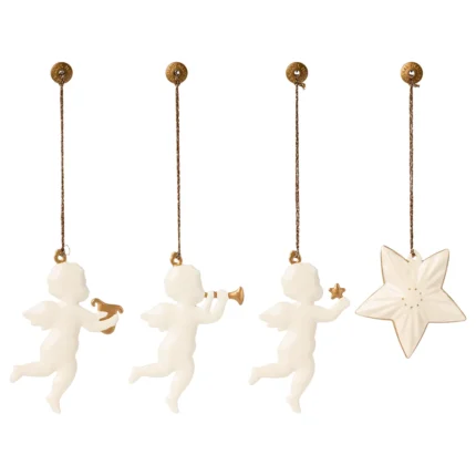 Maileg Metallornament Set Engel O Holy Night Set 14-2509-00