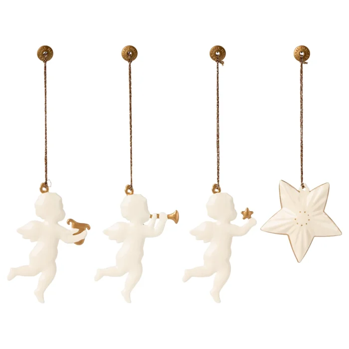 Maileg Metallornament Set Engel O Holy Night Set 14-2509-00