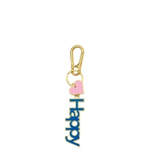 Design Letters Schlüsselanhänger Happy Key Ring Bag Tag