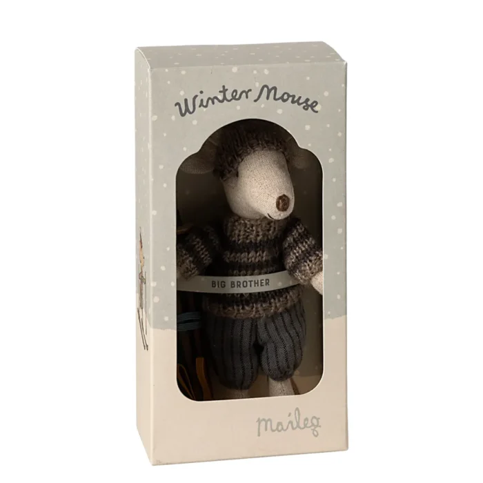 Maileg Wintermaus Skiset Großer Bruder grau Verpackung 17-4211-00
