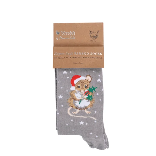 Wrendale Socke Maus Weihnachten xsock006