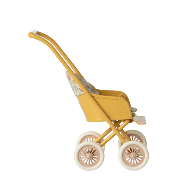 Maileg Kinderwagen Micro - Gelb – Bild 2