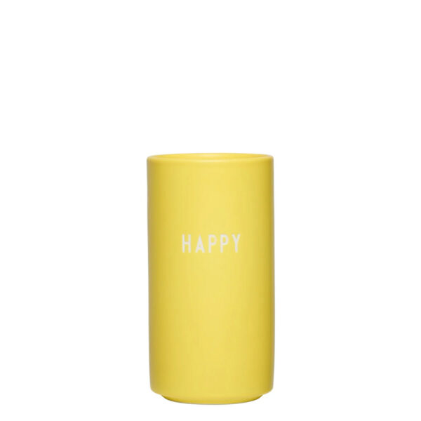 Design Letters Vase HAPPY - Gelb