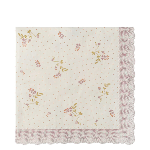 Maileg Servietten Blumen Bae rosa 15-5303-00