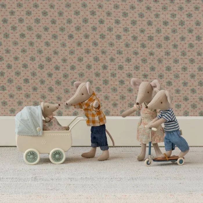 Maileg Familie Maus mit Kinderwagen