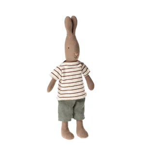 Maileg Hase Größe 2 Braun gestreifte Bluse und Hose 16-4220-00