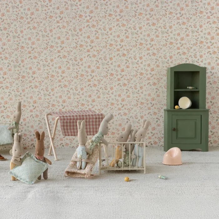 Maileg Hasen Kaninchen Möbel Eckschrank dunkelgrün