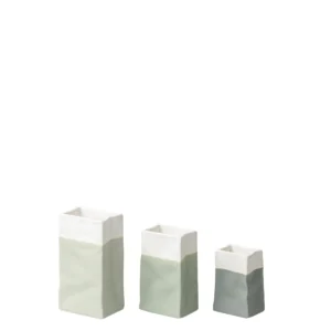 Räder Minivasen Set Porzellantüte grün 0017450
