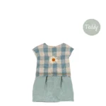 Maileg Kleid Teddy Mama blau kariert 16-1825-00