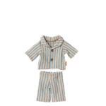 Maileg Schlafanzug Pyjama Teddy Kind Junior blau gestreift 16-1831-00