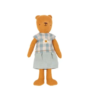 Maileg Teddy Mama Kleidung Kleid blau kariert 16-1825-00