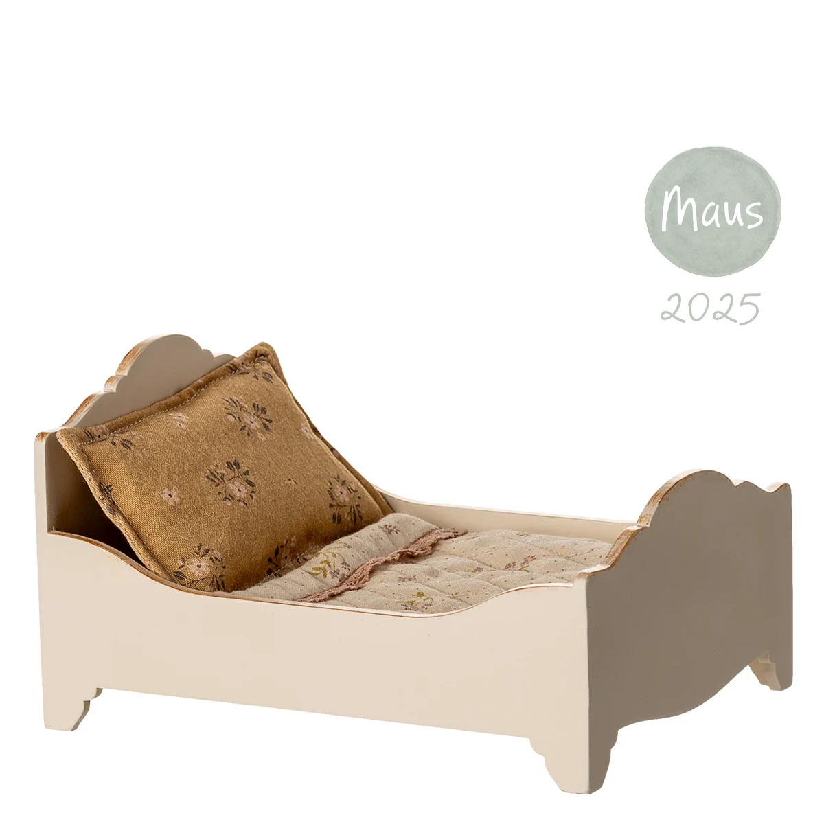maileg-bett-maus-creme-weiss- Maileg Bett Maus creme weiß Holz 11-5004-00