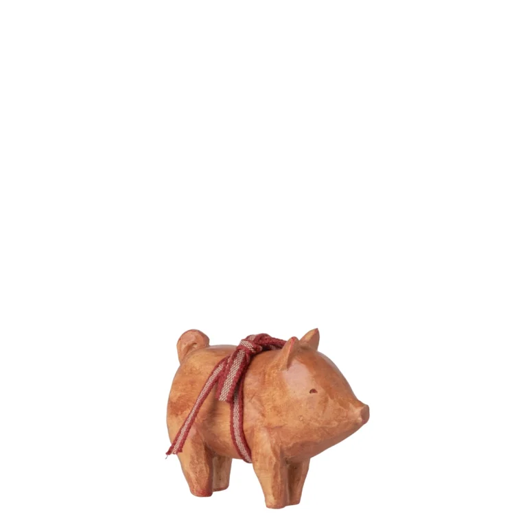 Maileg Schwein Dekoration rosa Schleife