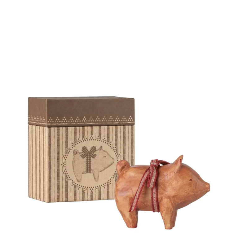 Maileg Schwein Dekoration rosa Schleife