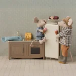 Maileg Kühlschrank Maus Metall Creme Weiß 11-5120-00
