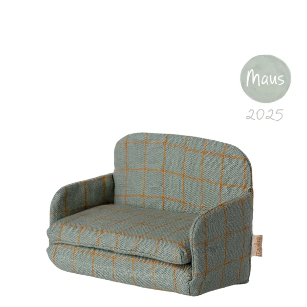 Maileg Schlafsofa Maus Kariert Blau Grün 11-5410-00