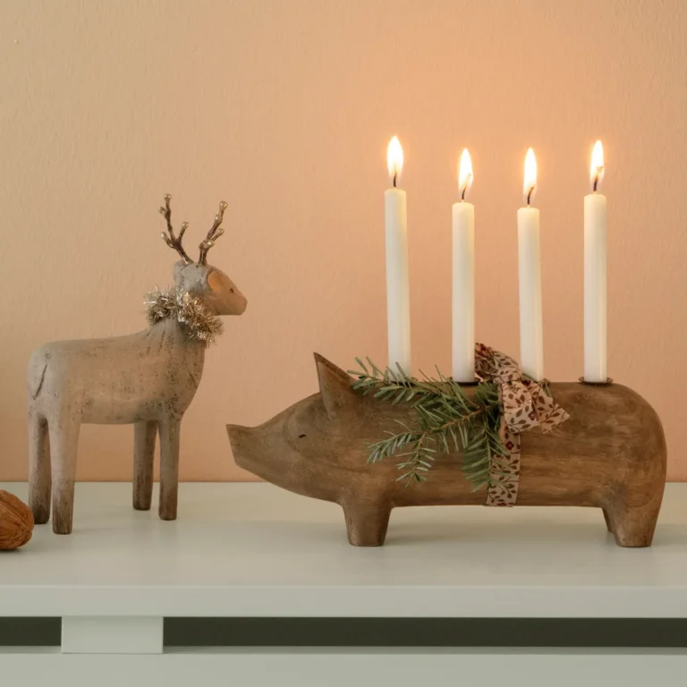 Maileg Kerzenhalter Schwein Advent vier Kerzen