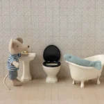 Maileg Toilette Maus - Creme – Bild 3