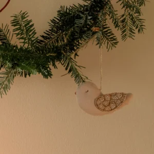 Alternative view of Maileg Stoffornament Vogel - Winterherz - Sand