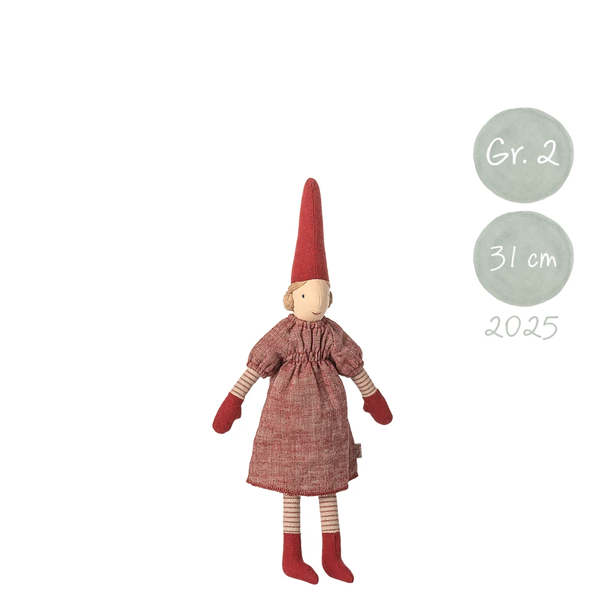 maileg-pixy-maedchen-groesse-2-rotes-kleid-14-5422-00 Maileg Pixy Mädchen Größe 2 Rotes Kleid 14-5422-00