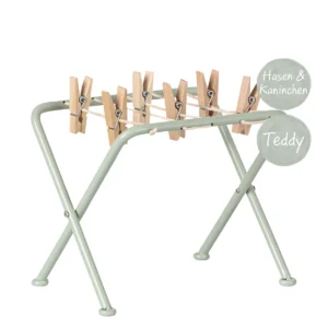 Maileg Wäscheständer Hasen und Kaninchen, Teddy mint 11-9103-00