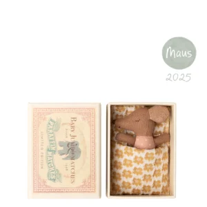 Maileg Babymaus Streichholzschachtel rosa schlafend 2025