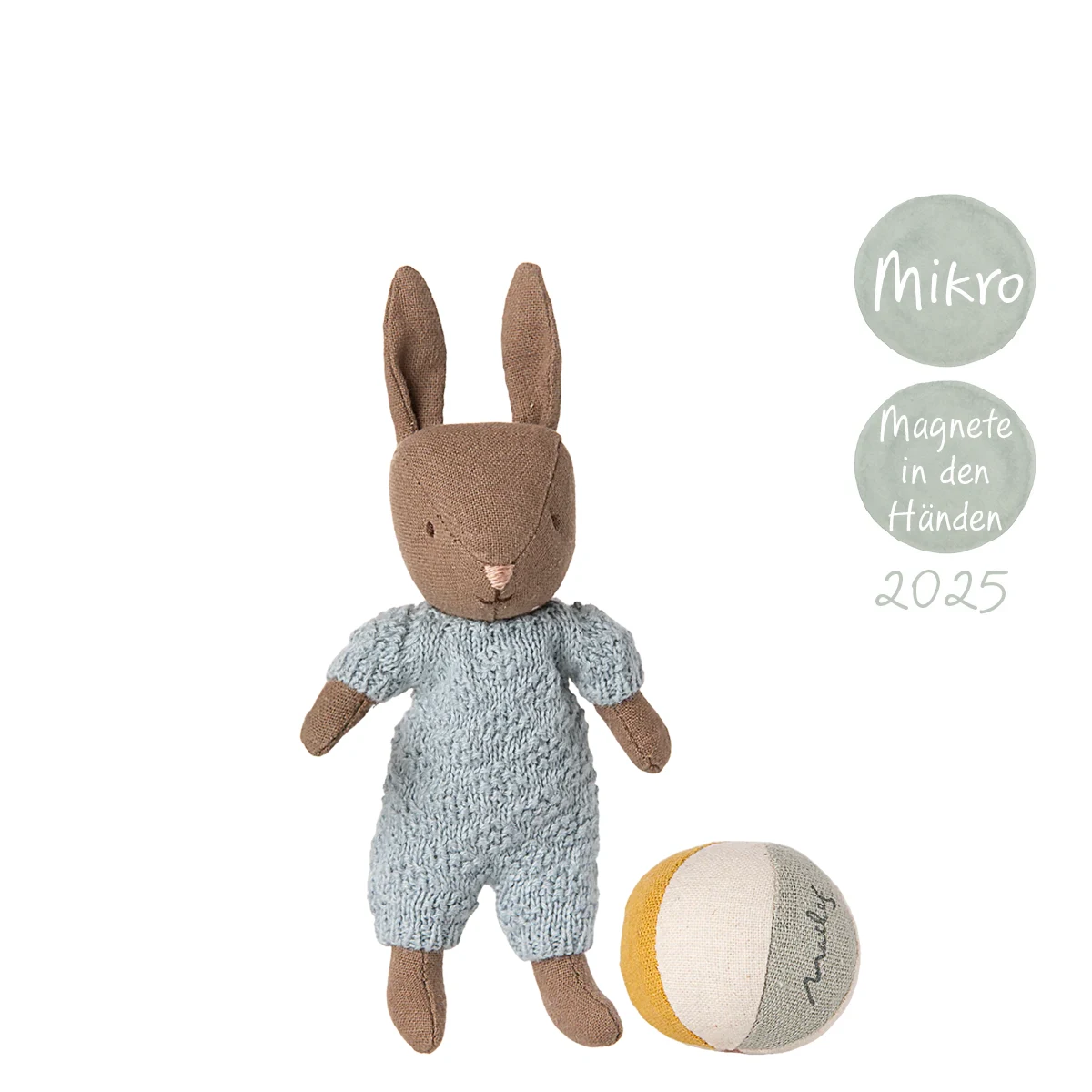 Maileg Kaninchen-Set Mikro Braun – Blau