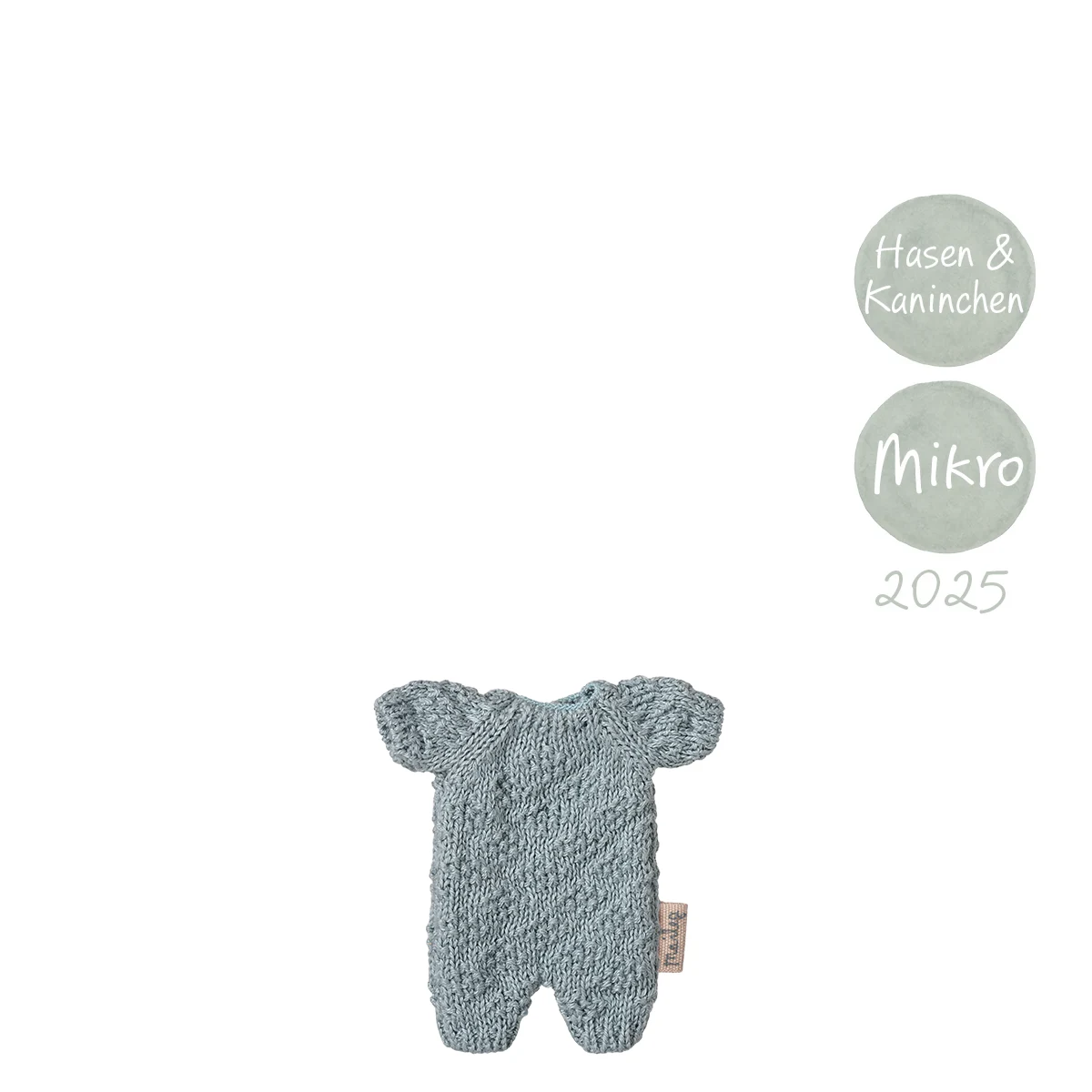 Maileg Strickanzug Mikro – Blau (Hasen, Kaninchen)