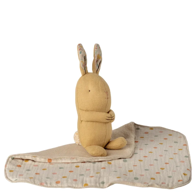 Maileg Hase auf Schmusetuch gelb 16-6972-01
