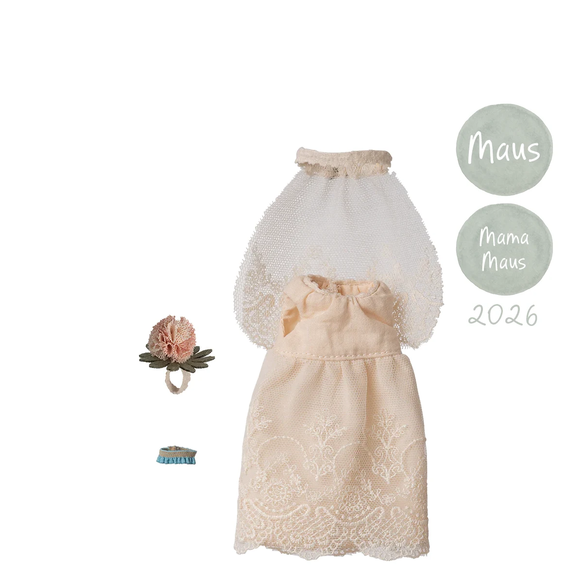 maileg-hochzeitskleid-mama-maus-17-6301-00 Maileg Hochzeitskleid Mama Maus 17-6301-00