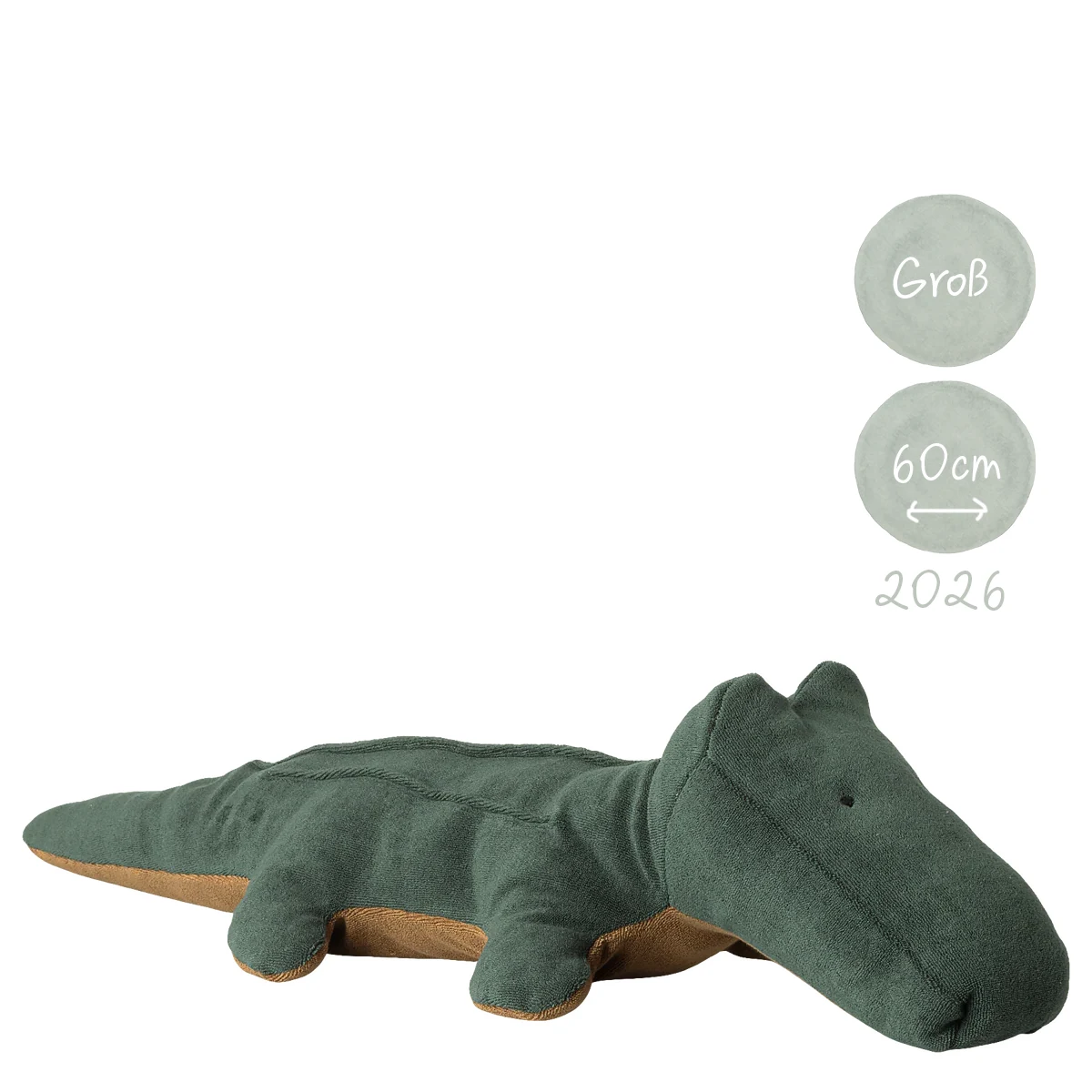 Maileg Krokodil “Safari Friends” Waldgrün – Groß (60 cm) – Vorbestellung