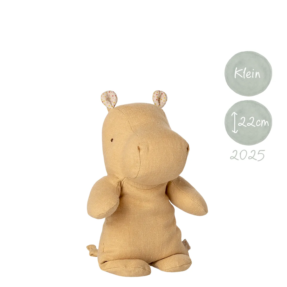 Maileg Nilpferd “Safari Friends” – Cremegelb, Klein (22 cm)