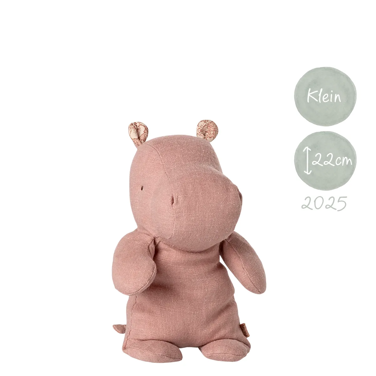 Maileg Nilpferd “Safari Friends” – Rosa, Klein (22 cm)
