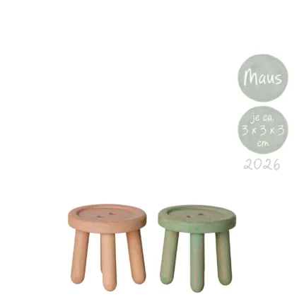 Maileg Hocker Set Maus rosa helle Minze 11-6003-01